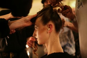 Backstage at Gareth Pugh RTW Fall 2016