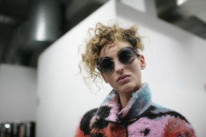 Backstage at Giorgio Armani RTW Fall 2016