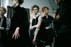 Backstage at Giorgio Armani RTW Fall 2016