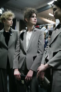 Backstage at Giorgio Armani RTW Fall 2016