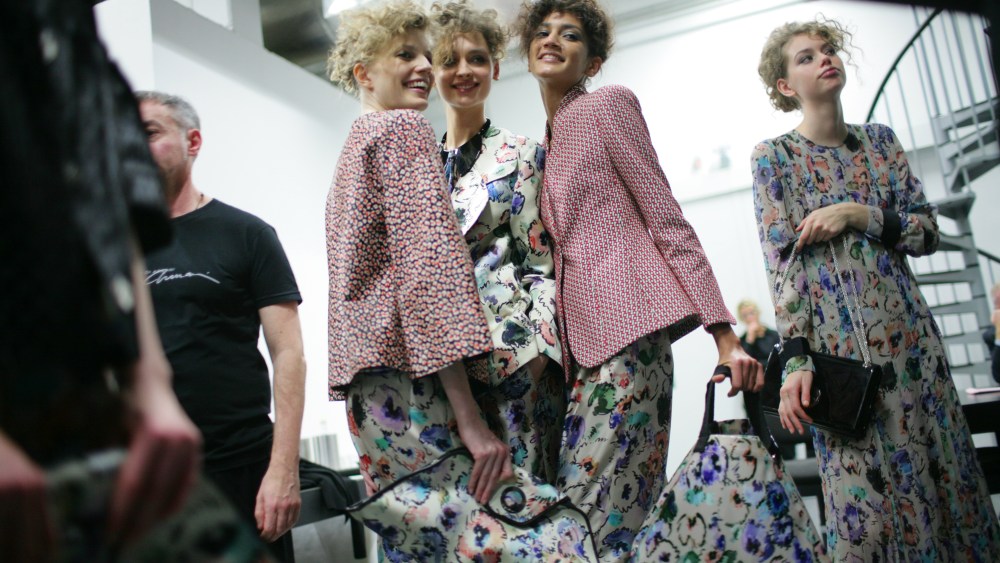 Backstage at Giorgio Armani RTW Fall 2016