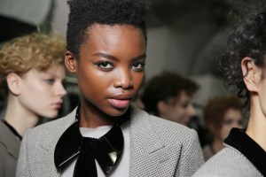 Backstage at Giorgio Armani RTW Fall 2016