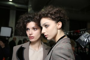 Backstage at Giorgio Armani RTW Fall 2016