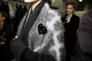 Backstage at Giorgio Armani RTW Fall 2016