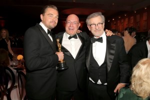 Leonardo DiCaprio, Arnon Milchan and Steven Spielberg 2016 Oscars Governor’s Ball