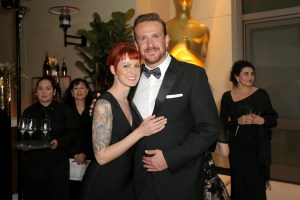 Alexis Mixter and Jason Segel 2016 Oscars Governor’s Ball