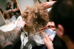 Backstage at Gucci Fall 2016
