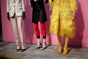 Backstage at Gucci Fall 2016