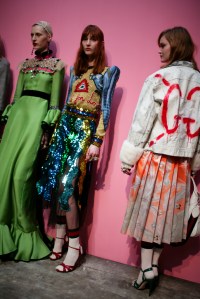 Backstage at Gucci Fall 2016