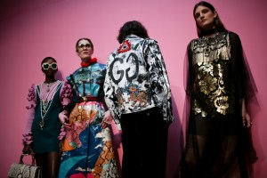 Backstage at Gucci Fall 2016
