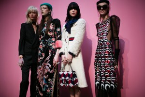 Backstage at Gucci Fall 2016
