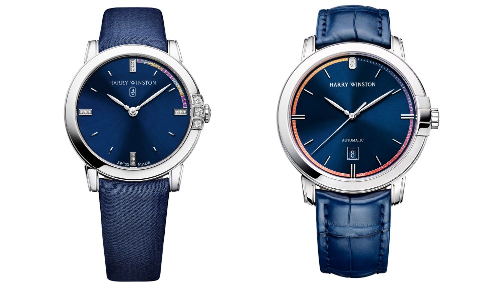 Harry Winston partners up with amfAR on the Countdown to a Cure Timepiece for men and women