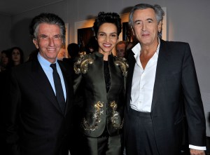 Jack Lang, Farida Khelfa and Bernard-Henri Lévy