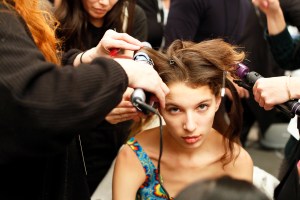 Backstage at Jeremy Scott RTW Fall 2016
