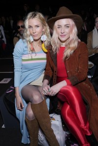 Sarah Dumont and Danielle Dubois Front Row at Jeremy Scott RTW Fall 2016