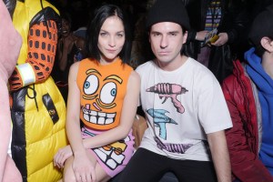 Leigh Lezark and Geordon Nicol Front Row at Jeremy Scott RTW Fall 2016