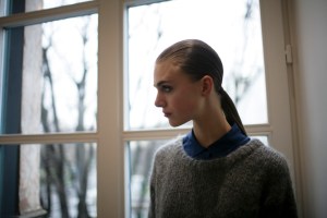 Backstage at Jil Sander Fall 2016