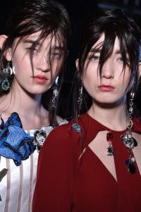 Backstage at Christopher Kane RTW Fall 2016
