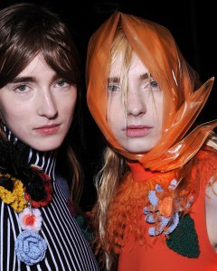 Backstage at Christopher Kane RTW Fall 2016