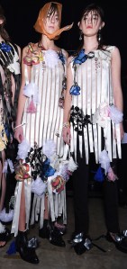 Backstage at Christopher Kane RTW Fall 2016