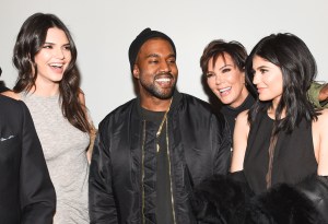 Kanye West, Kendall Jenner, Kris Jenner, Kylie Jenner at launch of Kendall + Kylie