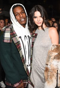 A$AP Rocky and Kendall Jenner at Kendall + Kylie Launch Party
