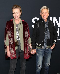 Portia de Rossi and Ellen DeGeneres at Saint Laurent Fall 2016