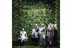 One of Philosophy di Lorenzo Serafini's spring looks at Milan's La Rinascente windows