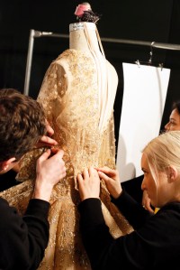 Backstage at Marchesa RTW Fall 2016