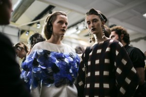 Backstage at Marni Fall 2016