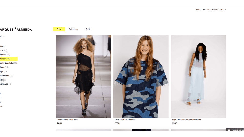 Marques' Almeida Website
