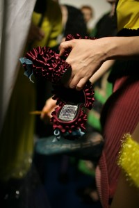 Backstage at Marco de Vincenzo Fall 2016