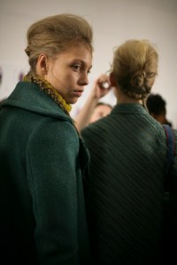 Backstage at Marco de Vincenzo Fall 2016