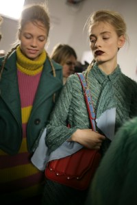 Backstage at Marco de Vincenzo Fall 2016