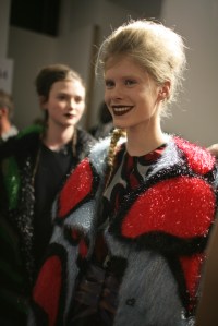Backstage at Marco de Vincenzo Fall 2016