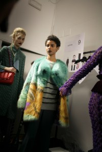 Backstage at Marco de Vincenzo Fall 2016