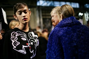 Backstage at MSGM Fall 2016