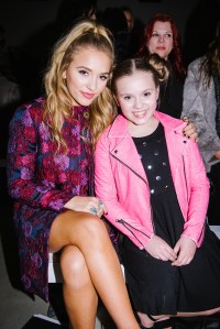Lennon Stella and Maisy Stella Front Row at Nicole Miller Fall 2016