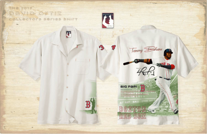 The Tommy Bahama Major League Baseball 2016 “Collector’s Edition” Series shirt featuring David Ortiz