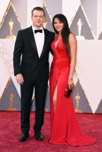 Matt Damon Luciana Barroso 2016 oscars