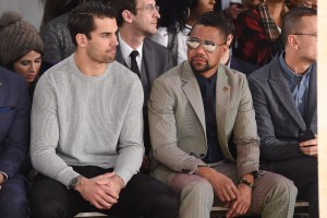 Eric Decker and Cuba Gooding Jr. AT Perry Ellis show, Front Row, Fall Winter 2016, New York Fashion Week: Men's, America - 03 Feb 2016