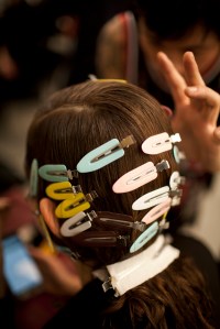 Backstage at Prada Fall 2016