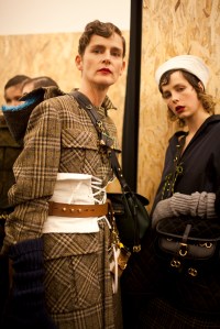 Backstage at Prada Fall 2016