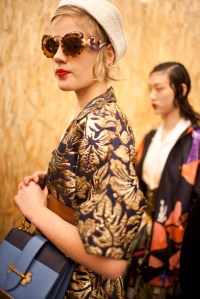 Backstage at Prada Fall 2016