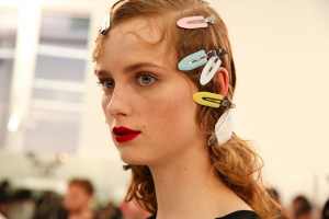 Backstage at Prada Fall 2016