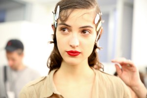 Backstage at Prada Fall 2016
