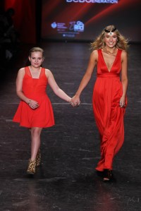 Lennon and Maisy Stella on the catwalk at Red for Women