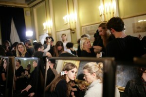 Backstage at Roberto Cavalli Fall 2016