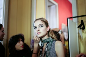 Backstage at Roberto Cavalli Fall 2016