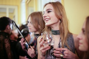 Backstage at Roberto Cavalli Fall 2016